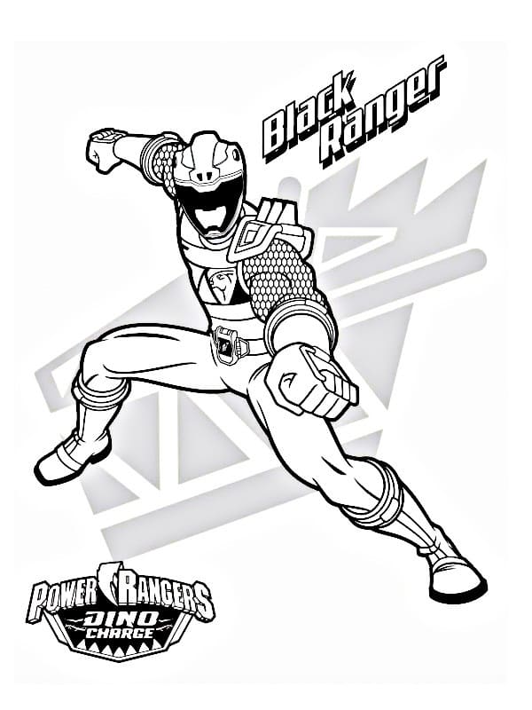 Power Ranger Noir coloring page
