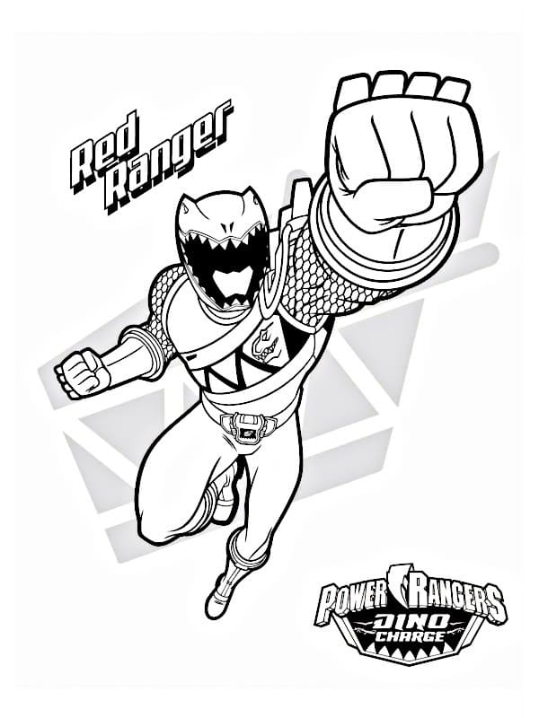 Power Ranger Rouge coloring page