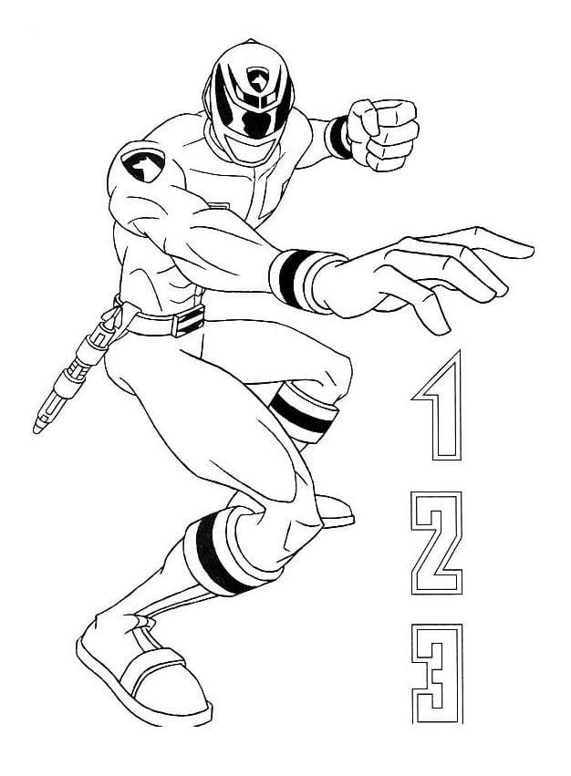Power Rangers 5 coloring page