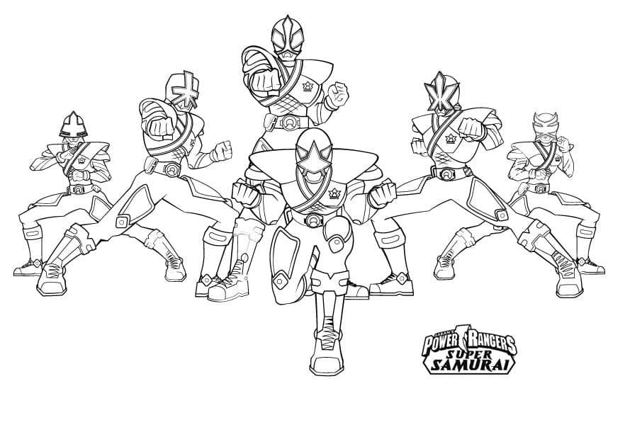 Coloriage Power Rangers Super Samurai