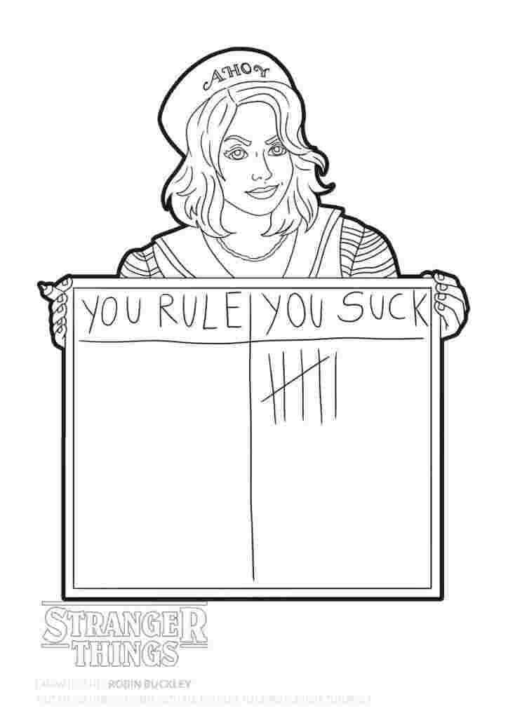 Robin Buckley Stranger Things coloring page