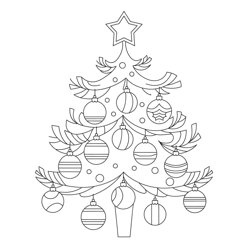 Sapin De Noël Imprimable Pour Les Enfants coloring page