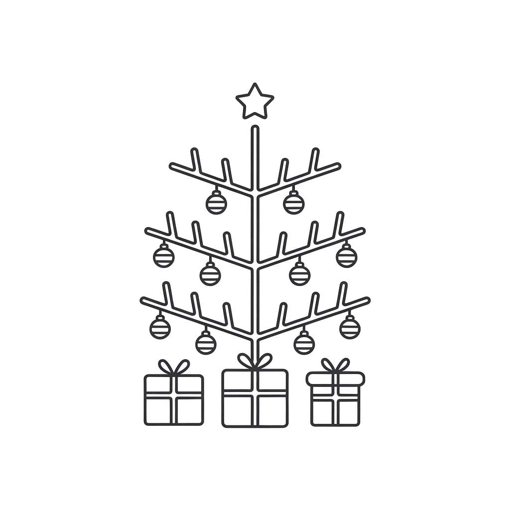 Sapin De Noël Pour Les Enfants De 1 An coloring page