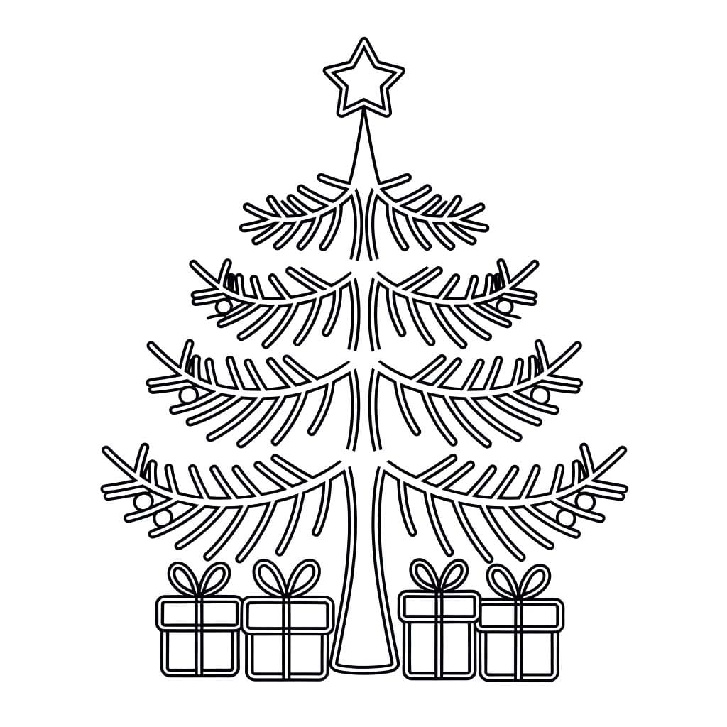 Sapin De Noël Pour Les Enfants De 2 An coloring page