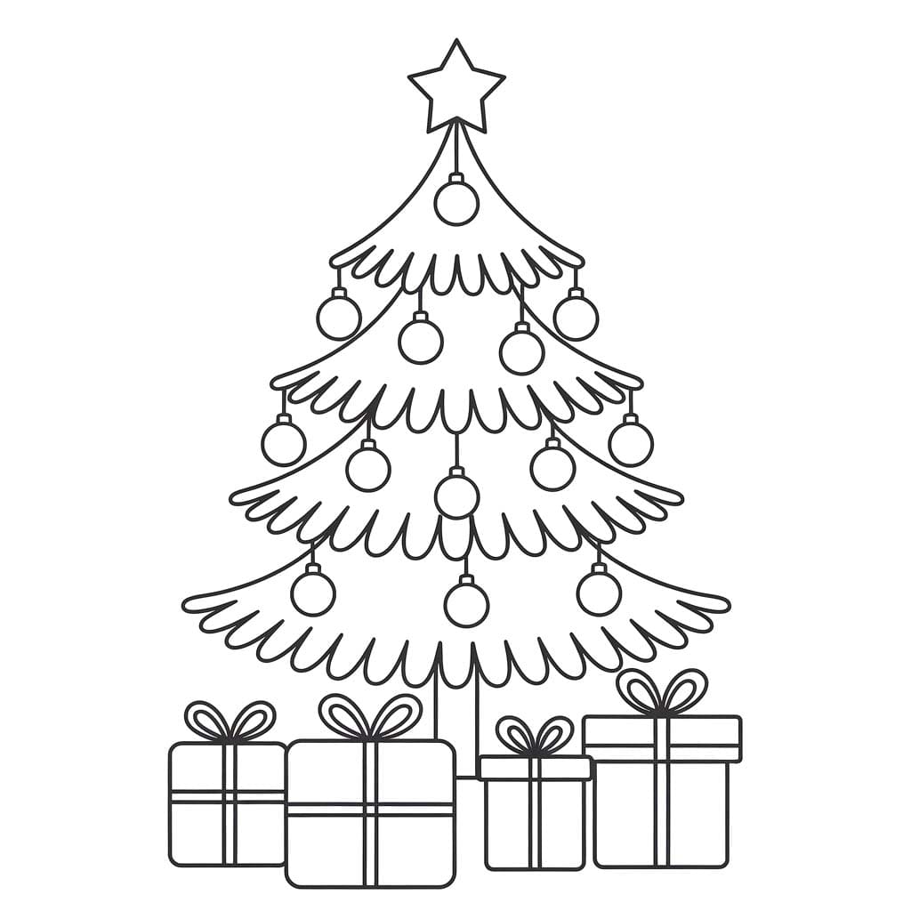 Sapin De Noël Pour Les Enfants De 5 An coloring page