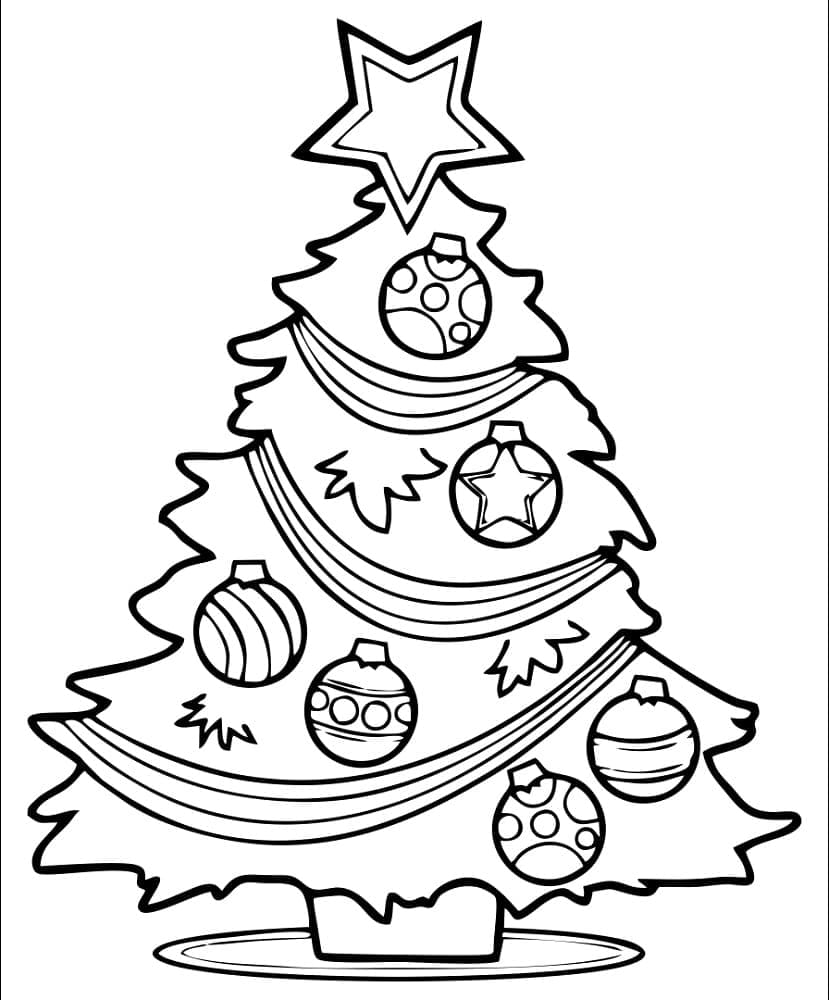 Sapin de Noël Pour Les Enfants coloring page