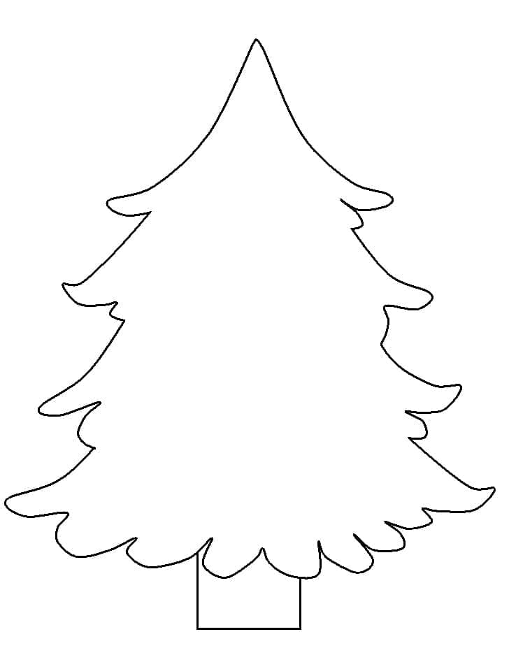 Sapin de Noël Simple coloring page