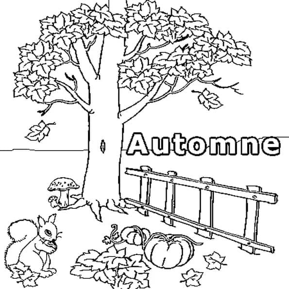 Scène Automne coloring page