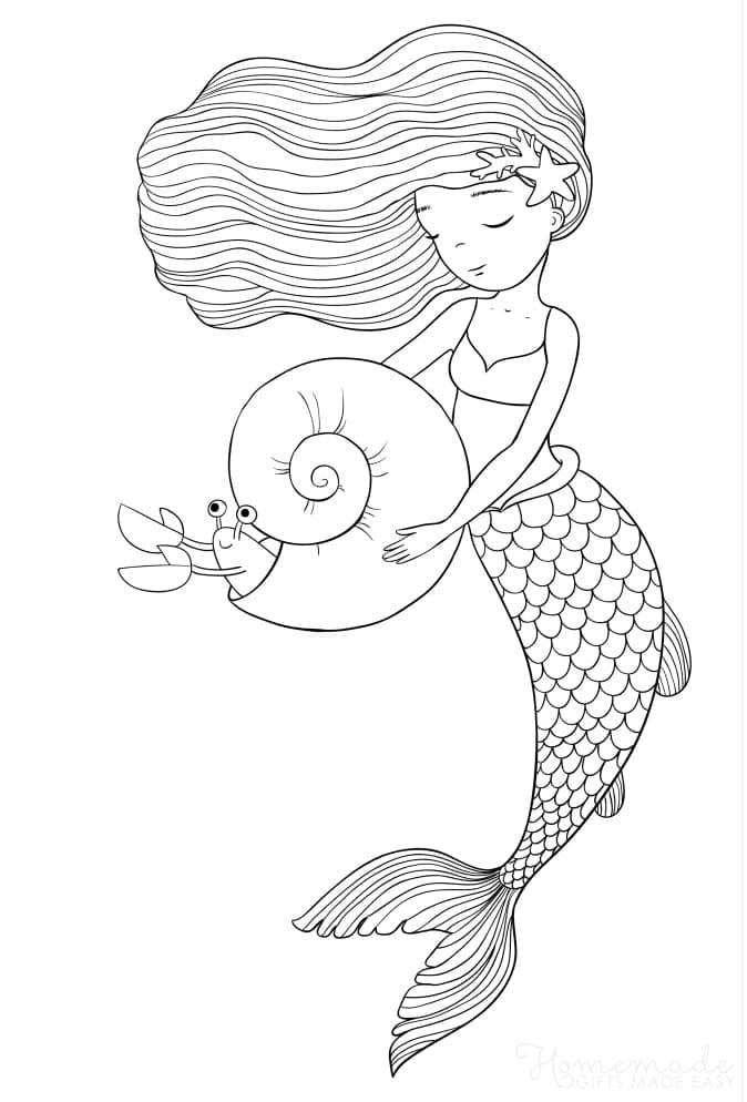 Sirène 3 coloring page