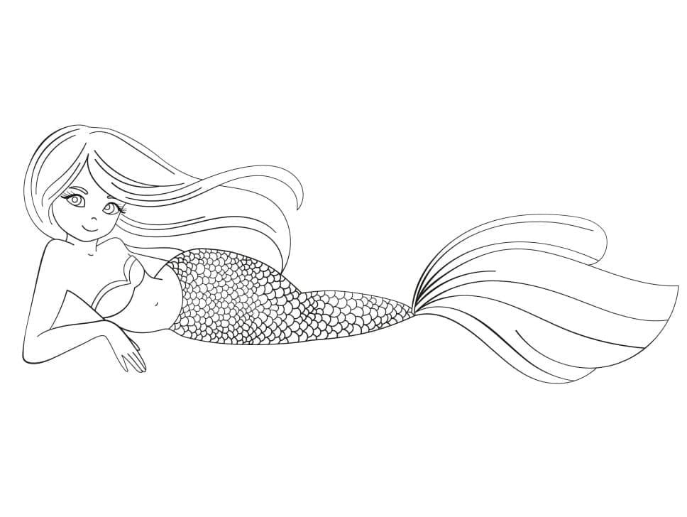 Sirène 4 coloring page
