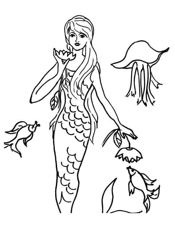 Sirène 6 coloring page