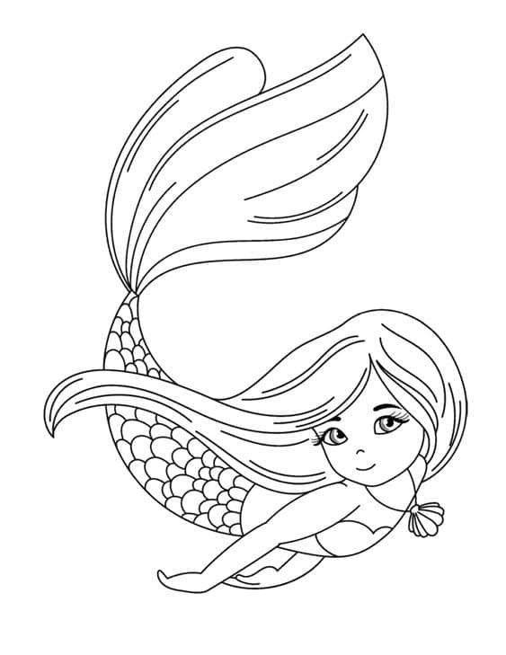 Sirène Amicale coloring page