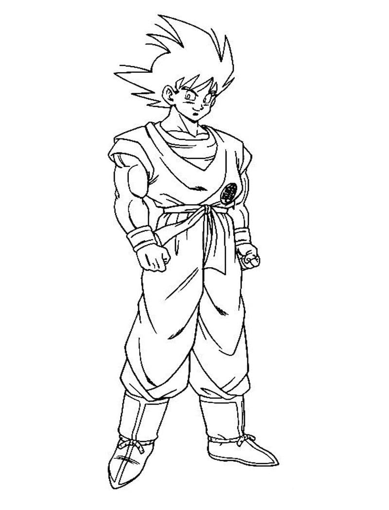 Coloriage Son Goku Dragon Ball