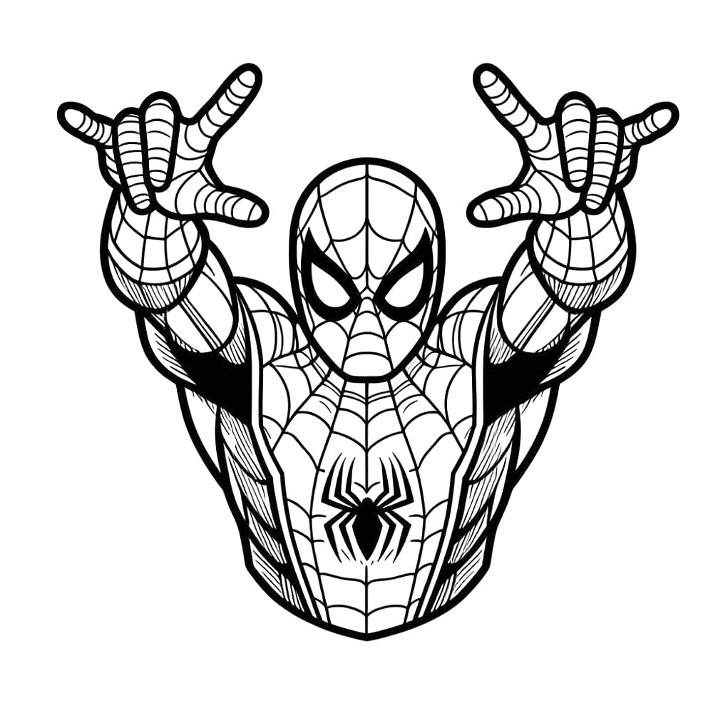 Coloriage Spiderman est Cool