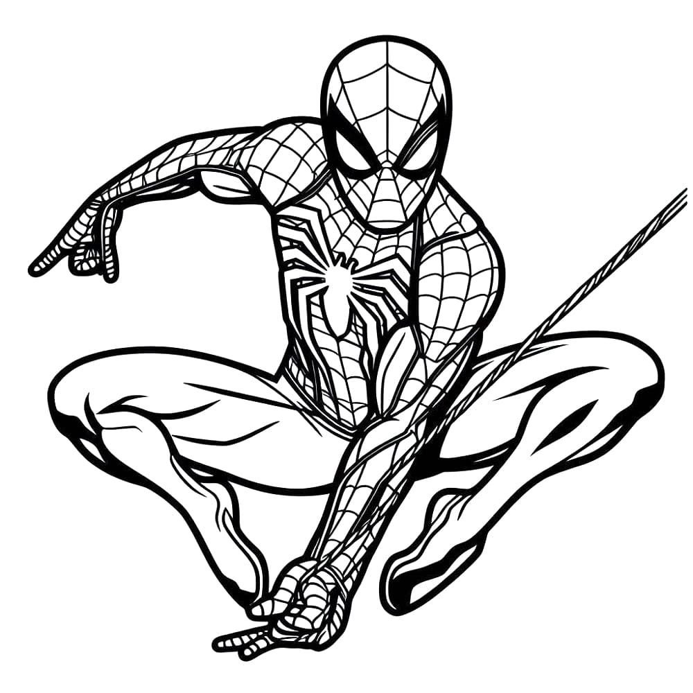 Spiderman est Génial coloring page