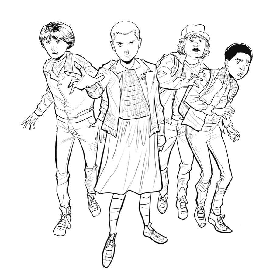 Coloriage Stranger Things 2