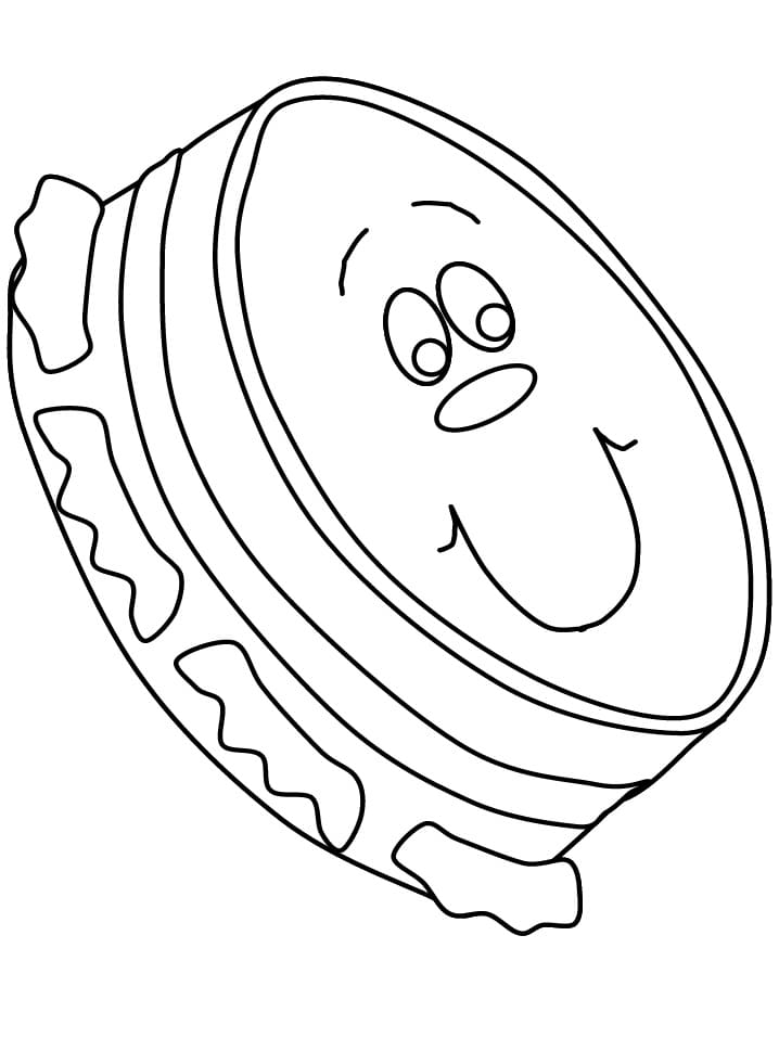 Tambourin Souriant coloring page