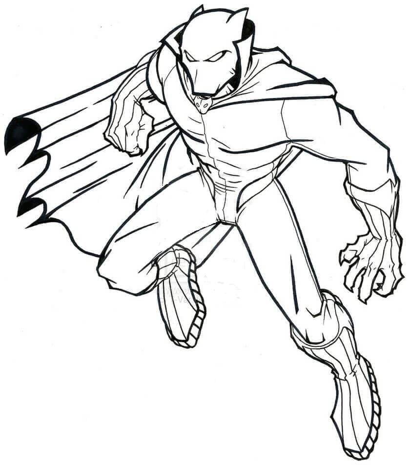 T’Challa Black Panther coloring page