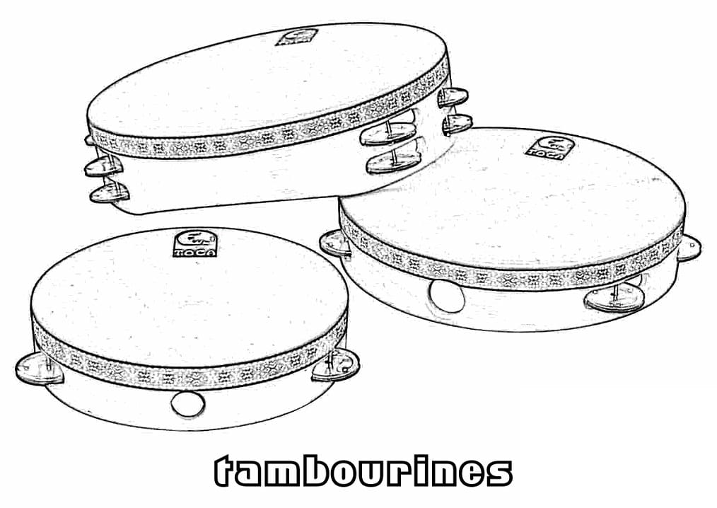 Trois Tambourins coloring page