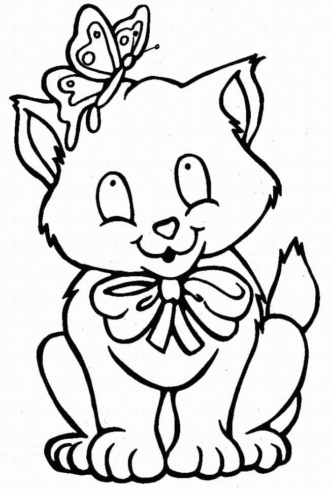 Un Adorable Chaton coloring page