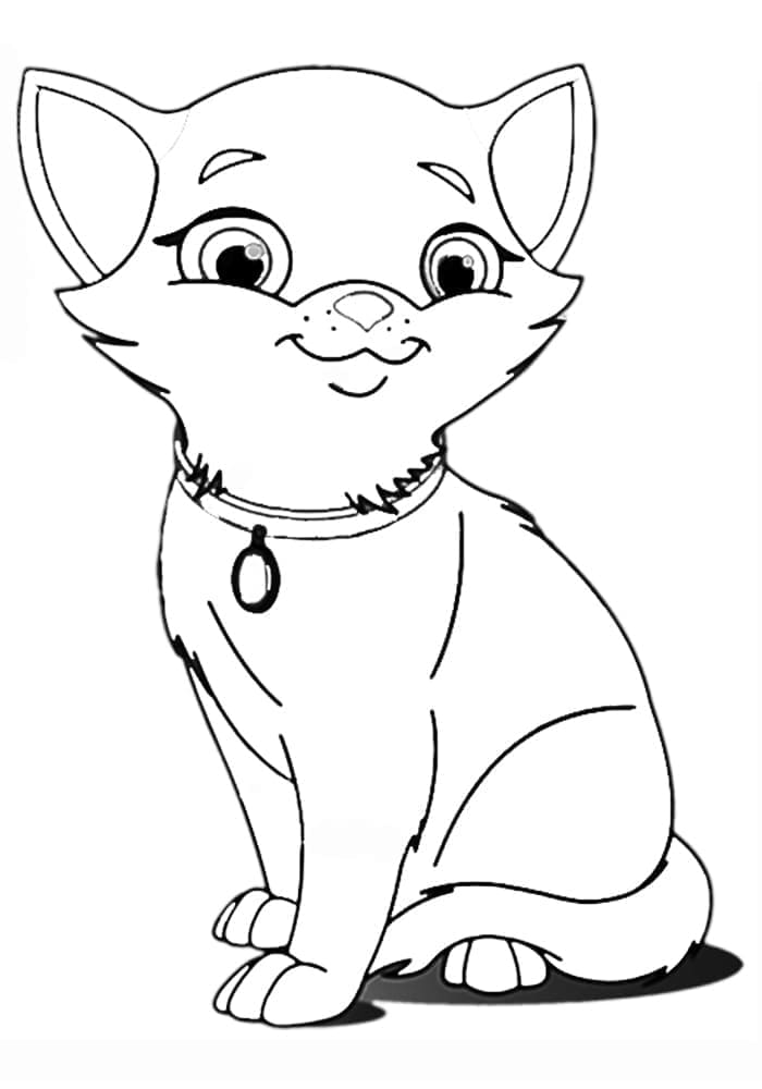 Un Chaton de Dessin Animé coloring page