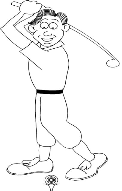 Un Golfeur coloring page