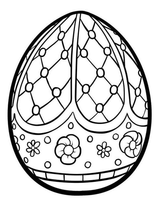 Un joli oeuf de Pâques coloring page