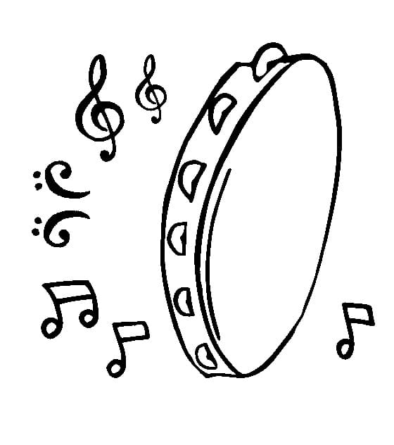 Un Tambourin coloring page