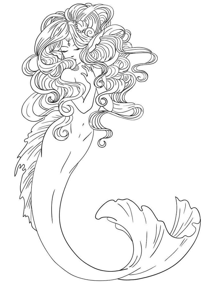 Une Belle Sirène coloring page