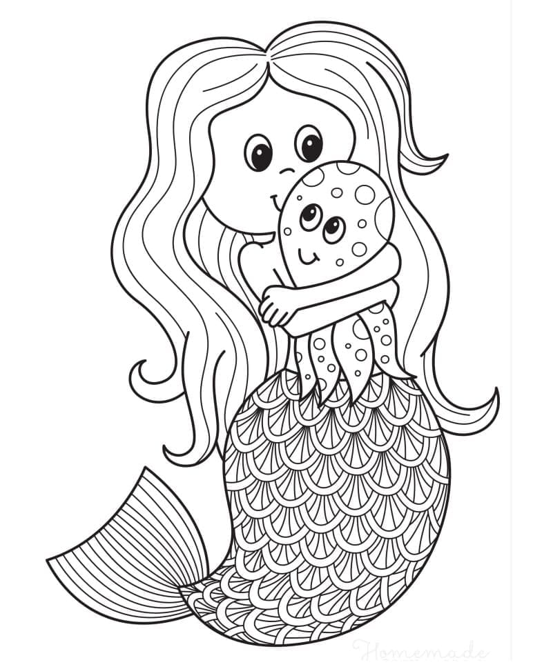 Une Jolie Sirène coloring page