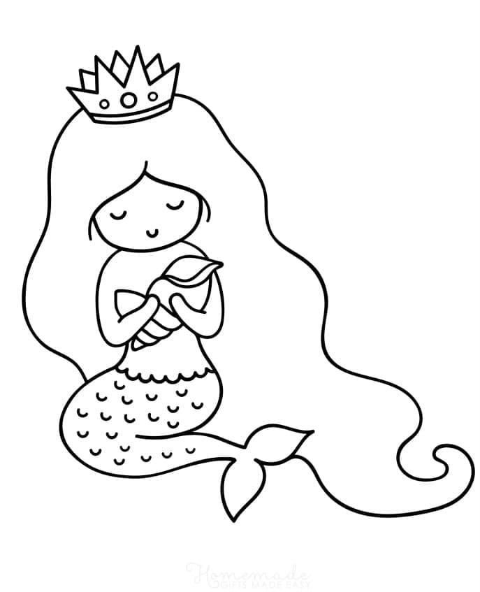 Une Magnifique Sirène coloring page