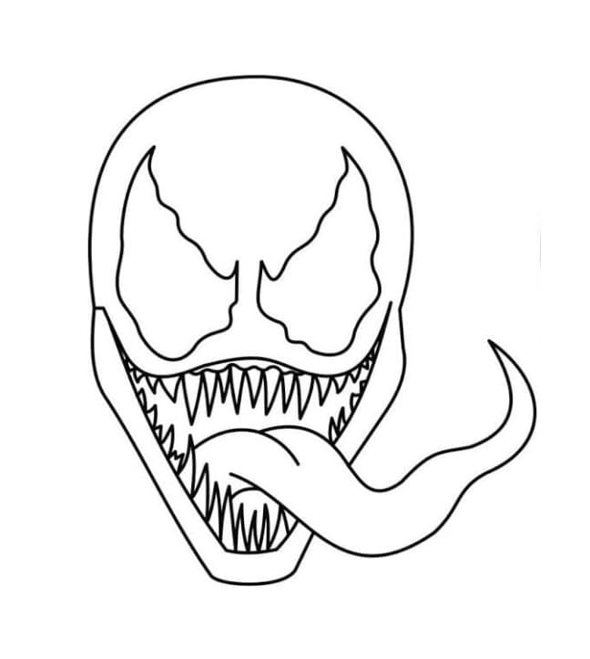 Visage de Venom coloring page