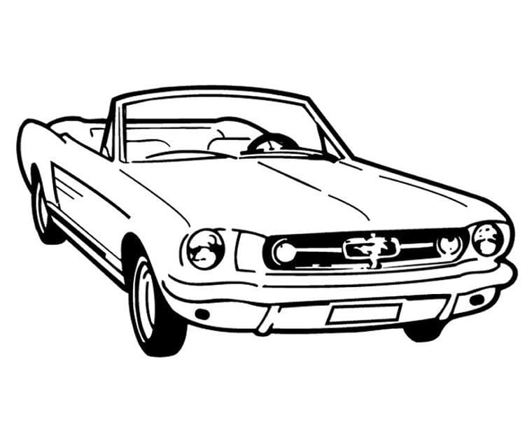 Coloriage Voiture Mustang