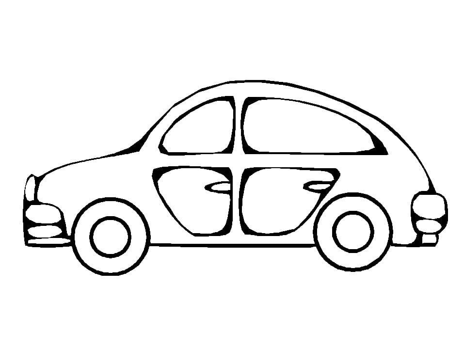 Coloriage Voiture Simple