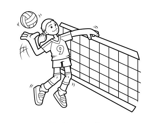 Coloriage Volley-Ball Pour Les Enfants De 2 An