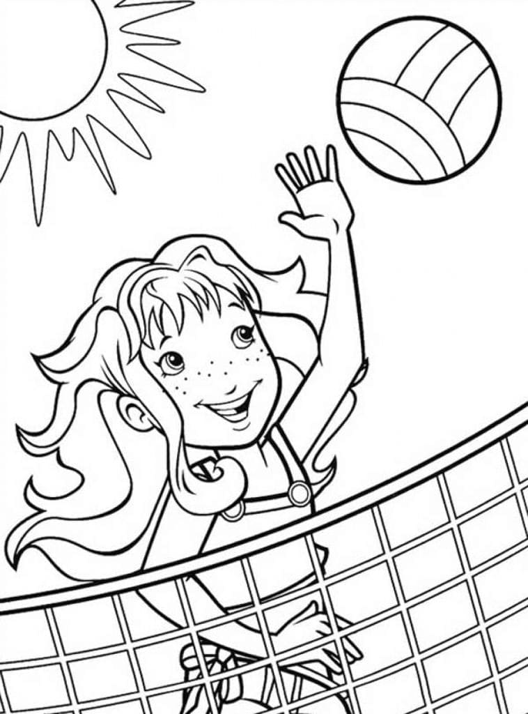 Coloriage Volley-Ball Pour Les Enfants De 6 An