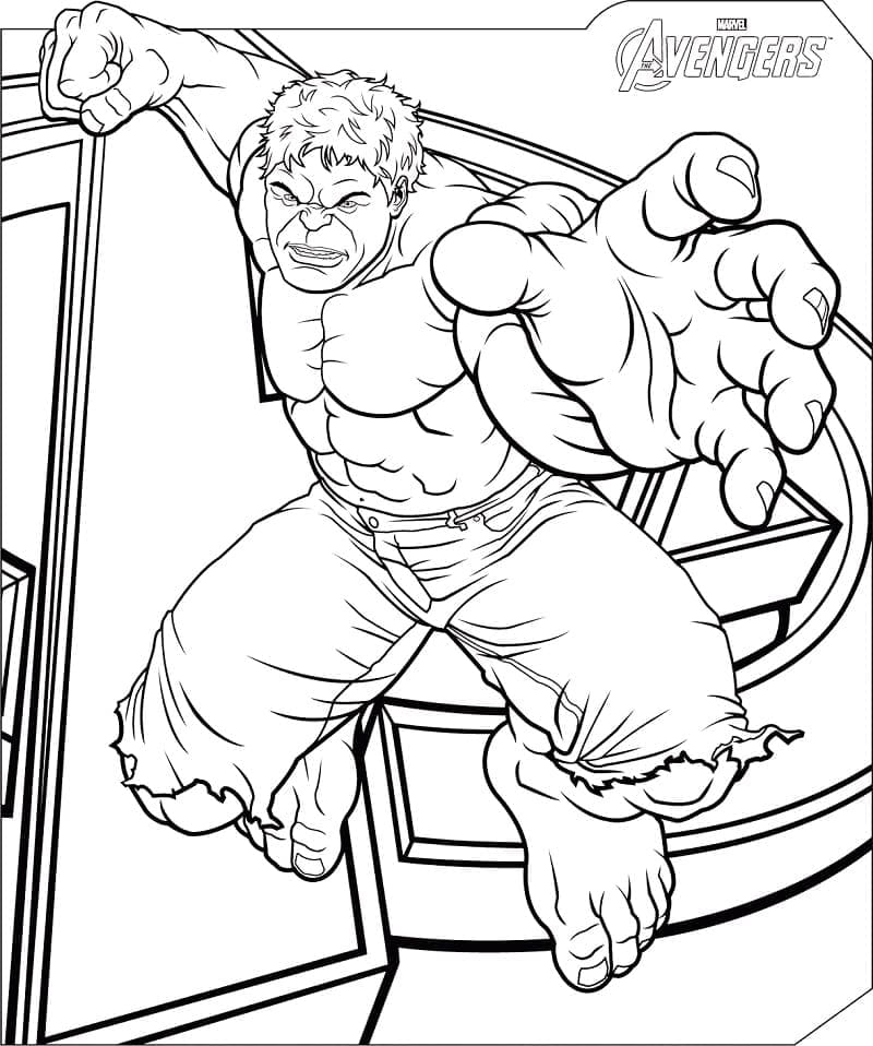Avengers Hulk coloring page
