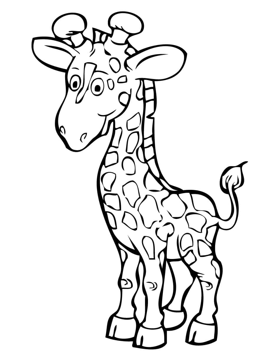 Coloriage Bébé Girafe