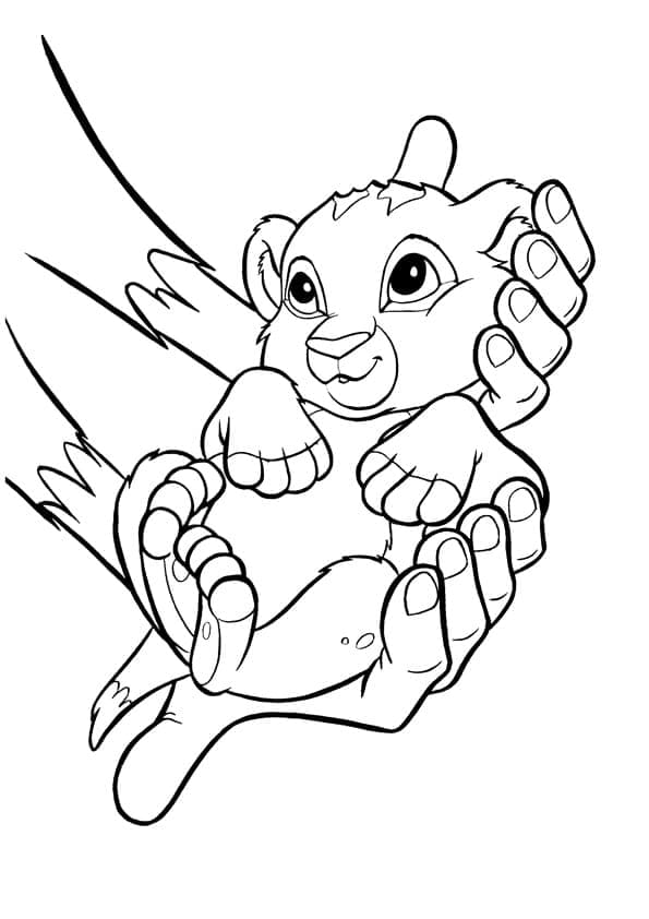 Bébé Simba coloring page