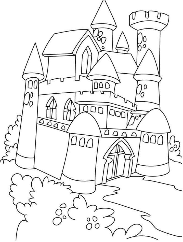 Château 1 coloring page