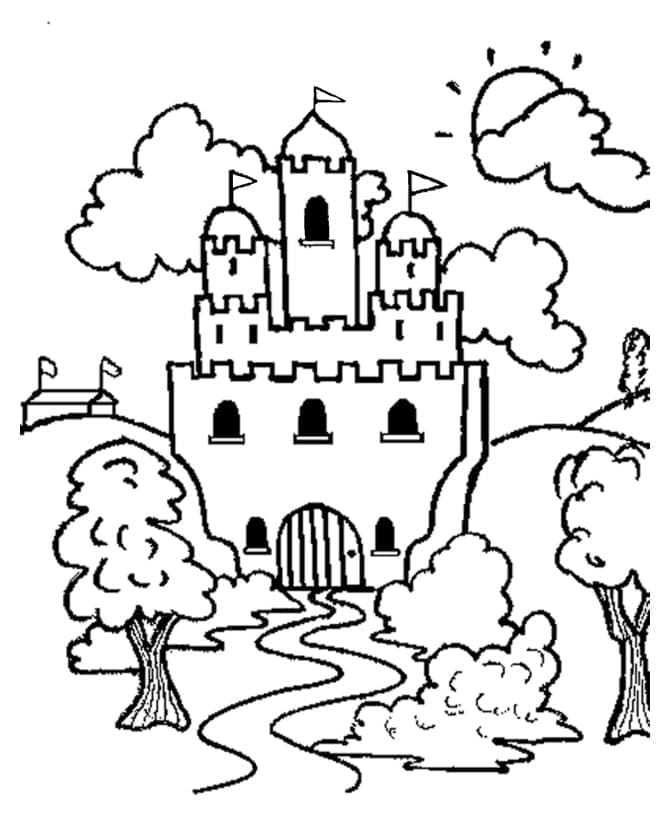 Château 4 coloring page