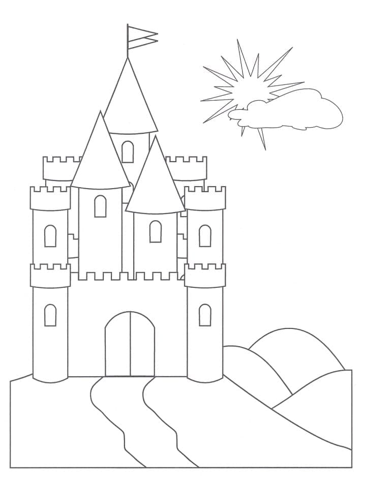 Château Gratuit Pour Les Enfants coloring page