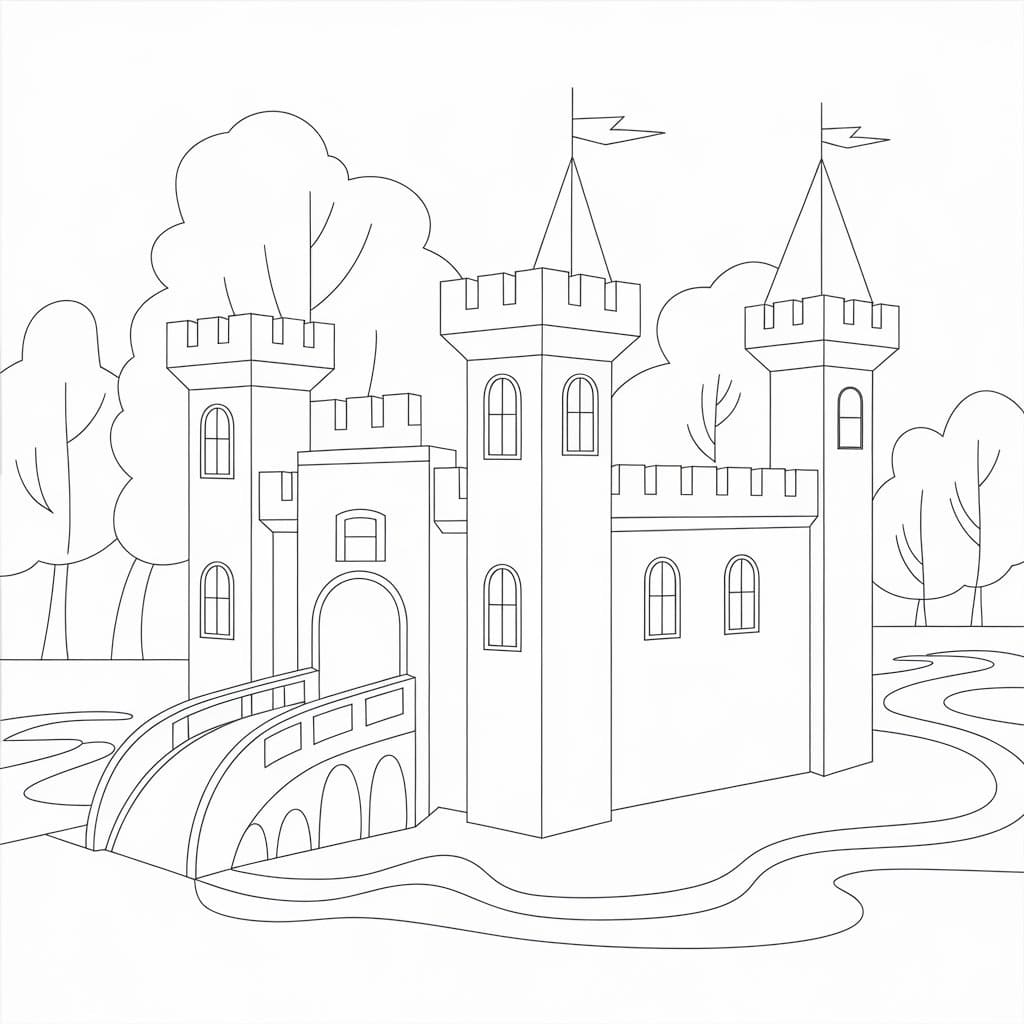 Château Parfait coloring page