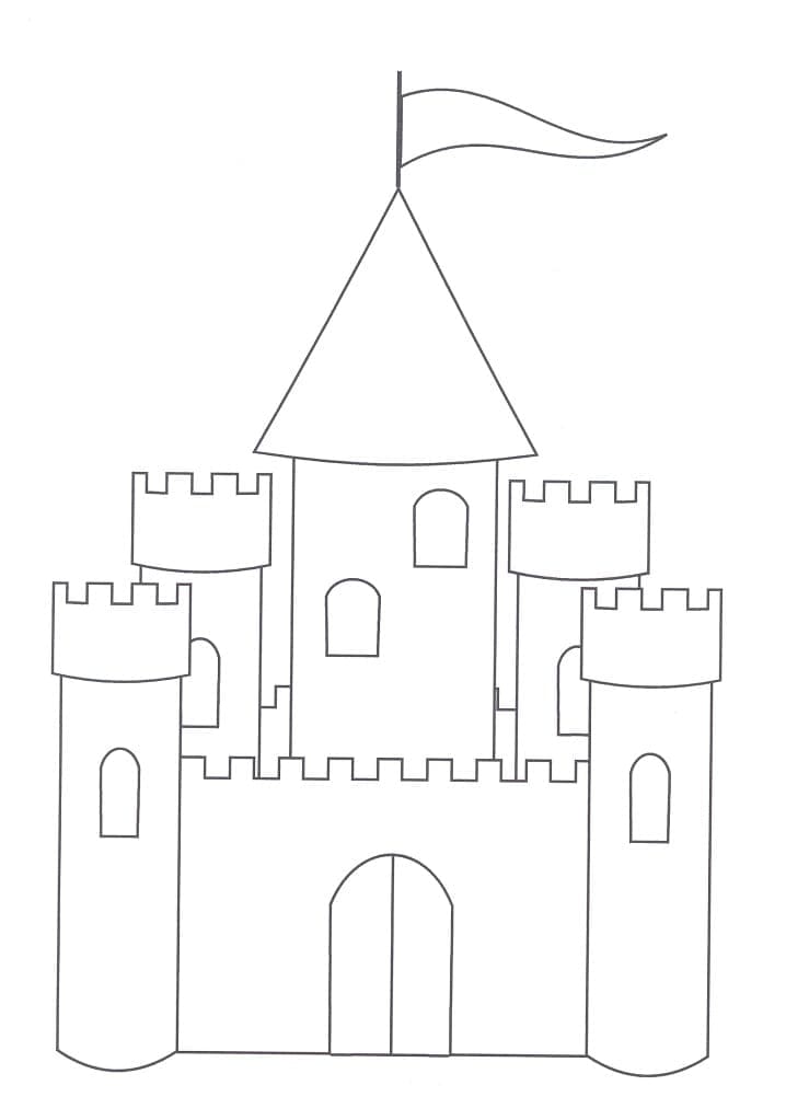 Coloriage Château Simple