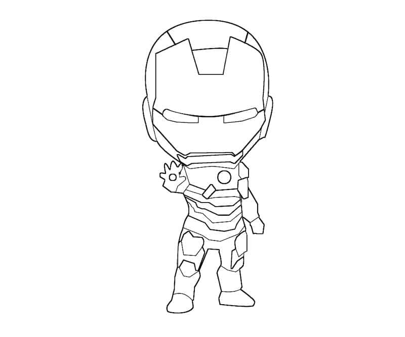 Chibi Iron Man coloring page