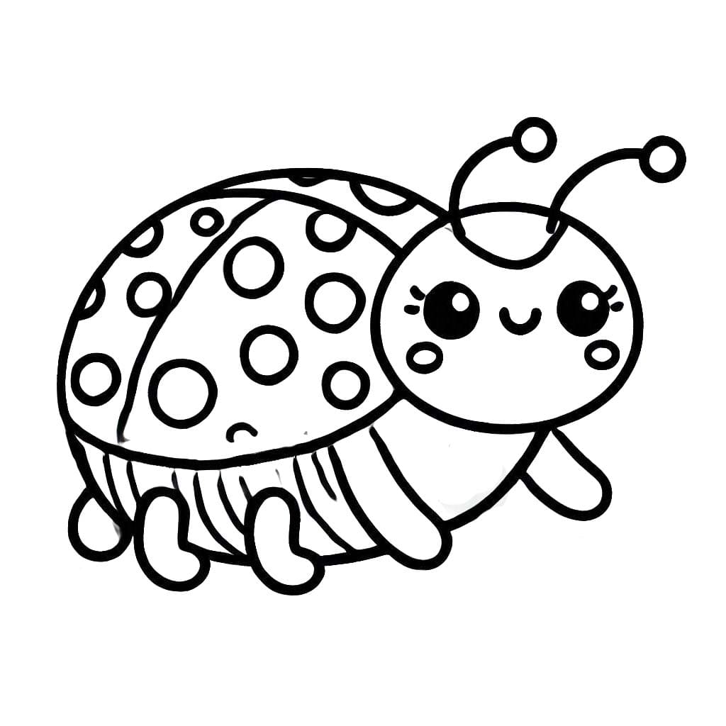 Coccinelle Pour Les Enfants De 1 An coloring page