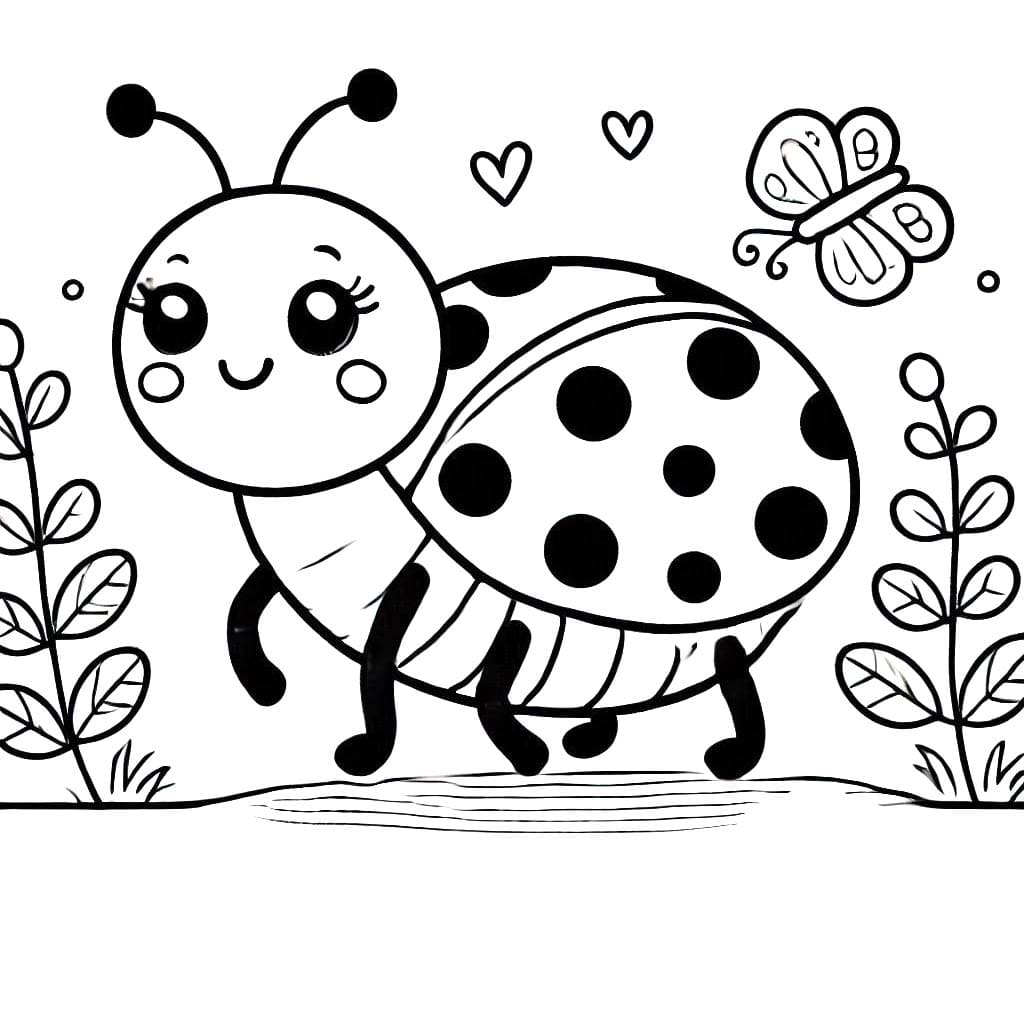 Coccinelle Pour Les Enfants De 4 An coloring page