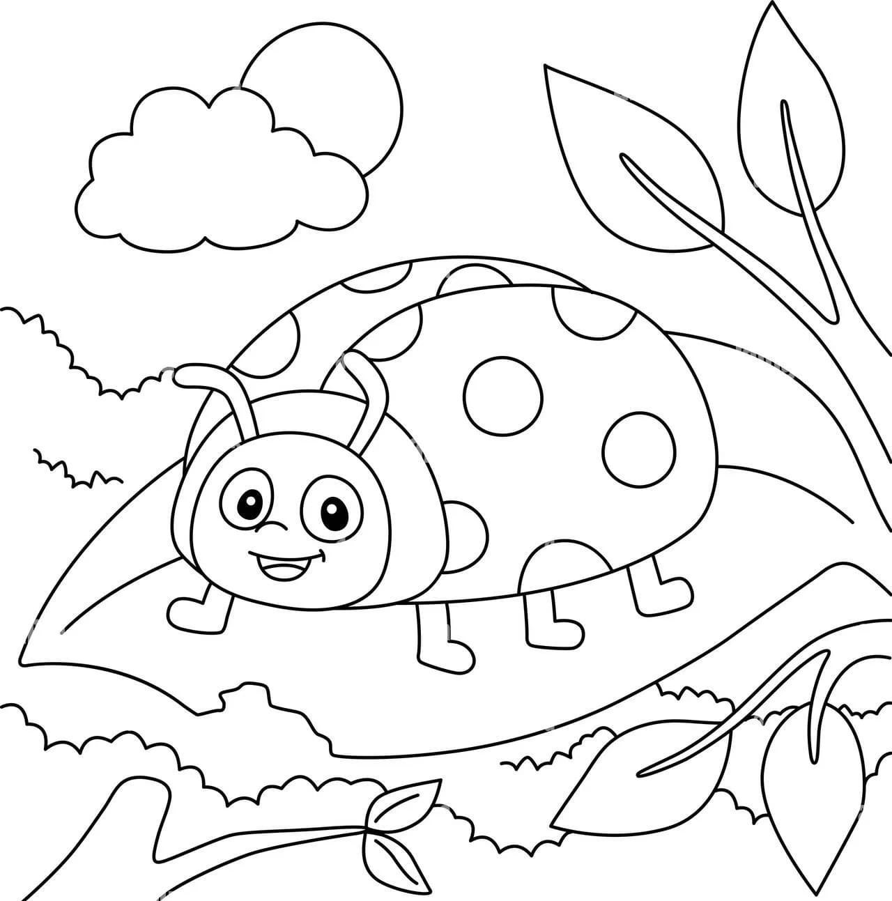 Dessin De Coccinelle Chez Les Enfants coloring page