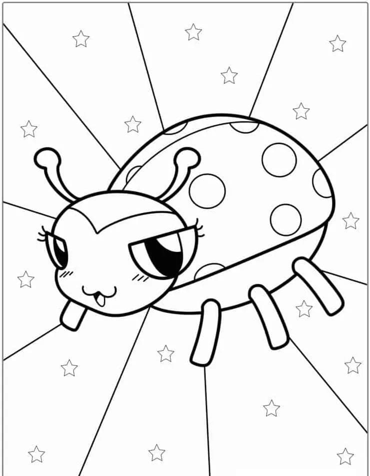 Dessin De Coccinelle Facile coloring page