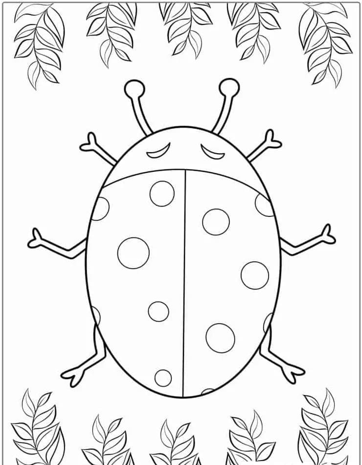 Dessin De Coccinelle Imprimable coloring page